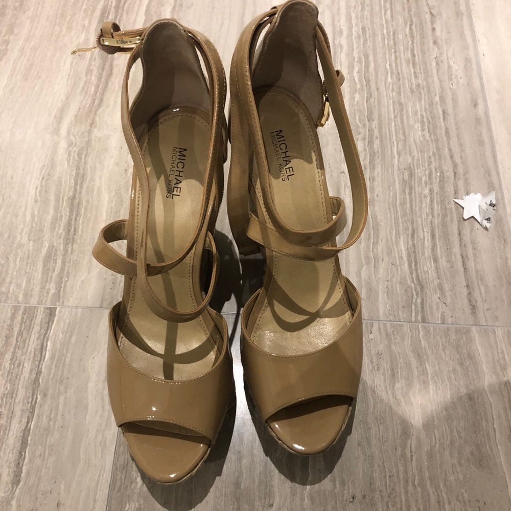 Michael Kors nude wedges 9